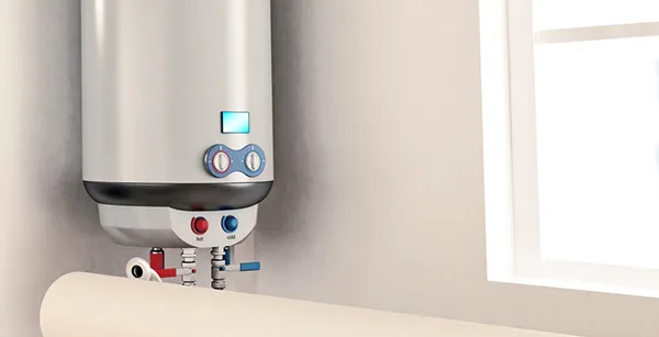 Modern wall-mounted water heater providing efficient hot water for home use